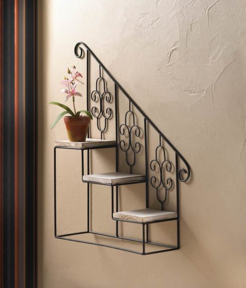 BLACK STAIRCASE WALL DISPLAY