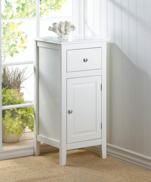 LAKEFRONT WHITE SIDE TABLE