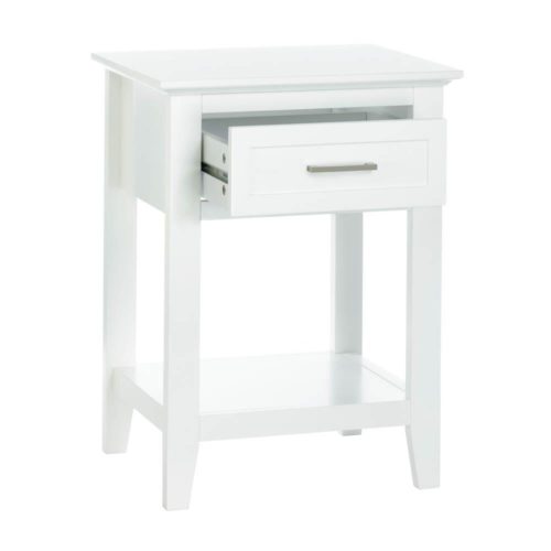 WHITE CROSSTOWN SIDE TABLE