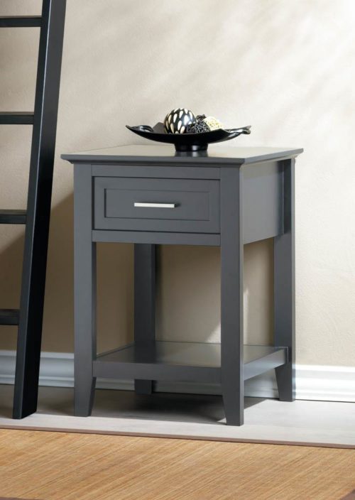 GRAY CROSSTOWN SIDE TABLE