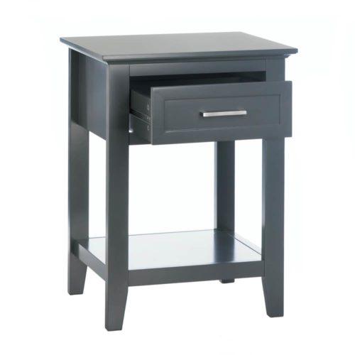 GRAY CROSSTOWN SIDE TABLE