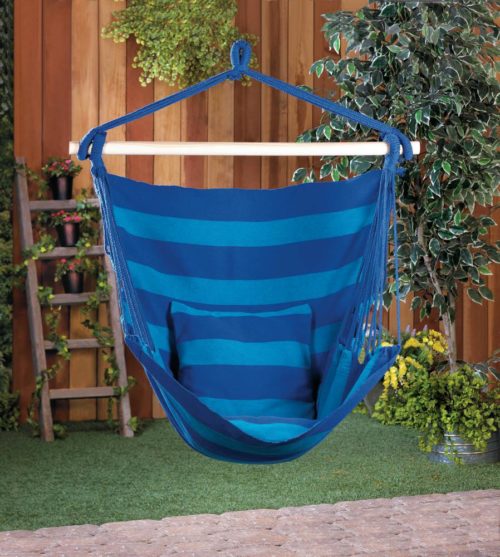 BLUE STRIPE HAMMOCK CHAIR