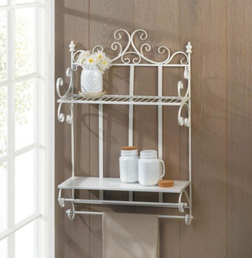 REGAL WHITE 2 TIER WALL SHELF