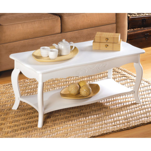 WHITE ELEGANT COFFEE TABLE